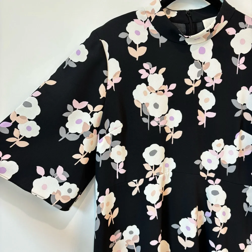 kate spade Floral Black Dress